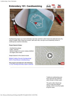 Candlewicking - Embroidery Library