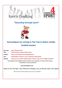 Serious4Sport have qualified coaches and their main emphasis is
