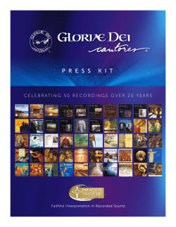 presskit - Gloriae Dei Cantores