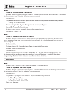 Day 4 Day 5 Day 1 - Seton Home Study School