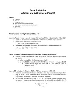 Addition and Subtraction Within 200 with Word Problems to 100