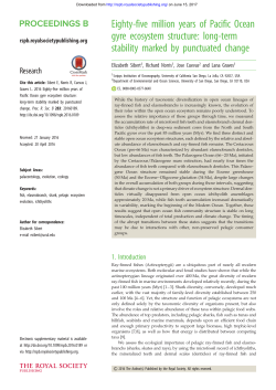 Eighty-five million years of Pacific Ocean gyre ecosystem structure