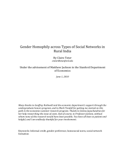 Gender Homophily across Types of Social Networks in Rural India