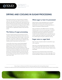 drying and cooling in sugar processing