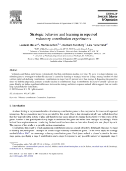 Strategic behavior and learning in repeated voluntary contribution