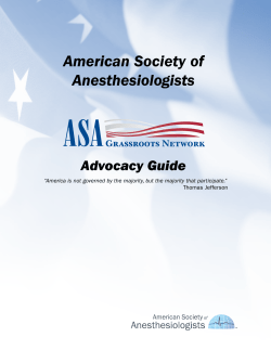 ASA Grassroot Network Advocacy Guide 2011