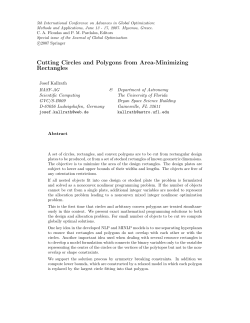 Cutting Circles and Polygons from Area