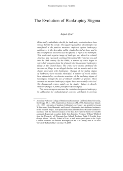 The Evolution of Bankruptcy Stigma