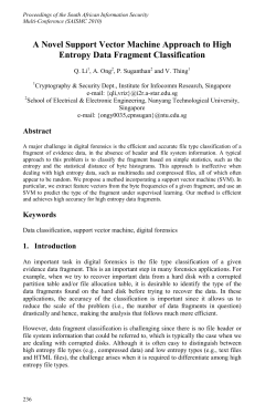 A Novel Support Vector Machine Approach to High Entropy Data