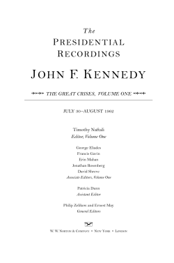 JOHN F. KENNEDY - National Security Archive