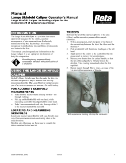 Caliper Operator`s Manual / Caliper Manual