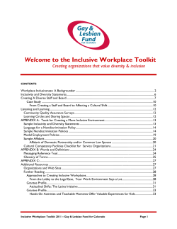 the Inclusive Workplace Toolkit - Colorado Funders for Inclusiveness