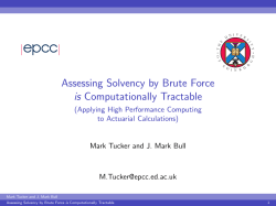 Assessing Solvency by Brute Force is Computationally Tractable