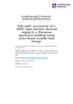 Life-cycle assessment of a 100% solar fraction thermal supply to a