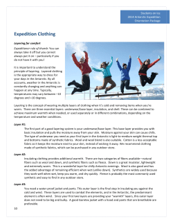 Packing List - Students on Ice