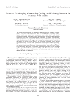 Maternal Gatekeeping, Coparenting Quality, and Fathering Behavior