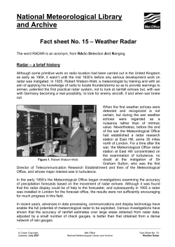 Met Office Weather Radar Factsheet