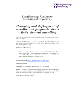 Crimping and deployment of metallic and polymeric stents