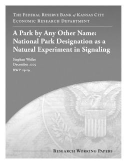 A Park By Any Other Name: National Park Designation