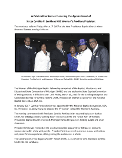 A Celebration Service Honoring the Appointment of