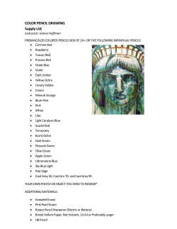 COLOR PENCIL DRAWING Supply List