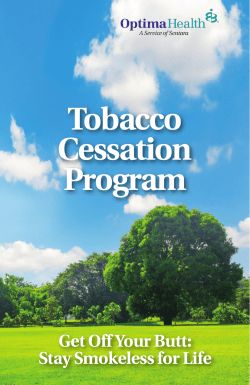 Tobacco Cessation booklet