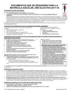 Documentos que se requieren para la matr&iacute;cula escolar, a&ntilde;o