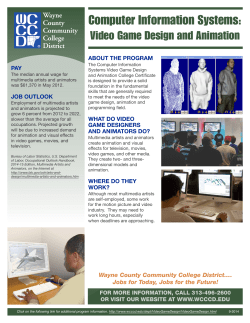 Computer Information Systems: Video Game Design and Animation