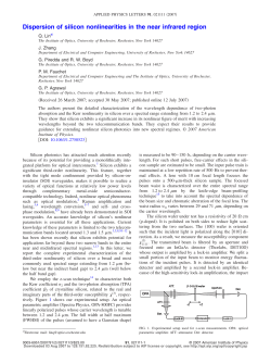 Dispersion of silicon nonlinearities in the near infrared region