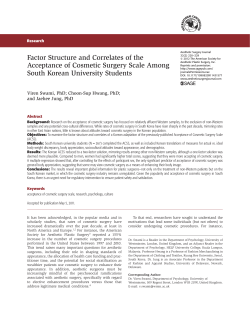 Factor Structure and Correlates of the