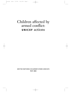 Children affected by armed conflict