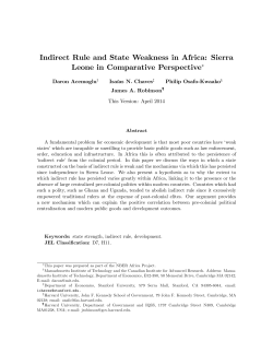 Indirect Rule and State Weakness in Africa