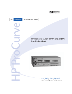 HP ProCurve Switch 1600M and 2424M Installation Guide