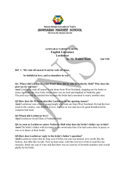 English Literature Lochinvar by Sir Walter Scott