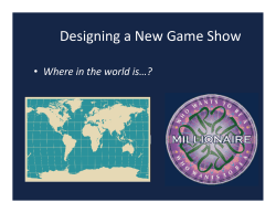 Designing a New Game Show Day 2