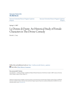 Le Donne di Dante: An Historical Study of Female