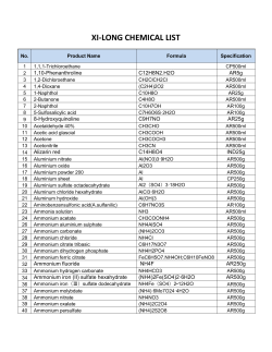 XI-LONG CHEMICAL LIST