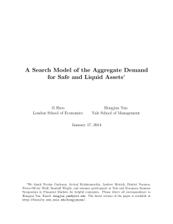 A Search Model of the Aggregate Demand for Safe and Liquid Assets