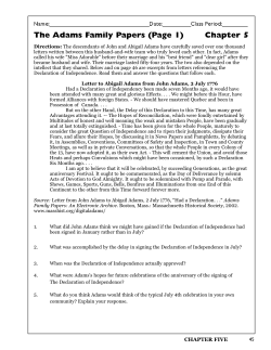 The Adams Family Papers (Page 1) Chapter 5