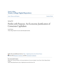 Profits with Purpose: An Economic Justification of Conscious