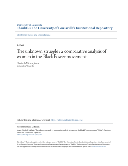 a comparative analysis of women in the Black Power