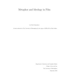 Metaphor and Ideology in Film - eTheses Repository