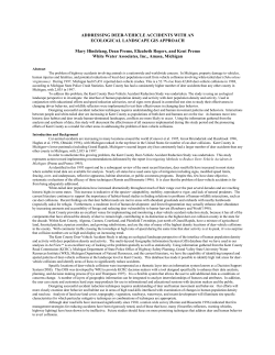 addressing deer-vehicle accidents with an ecological