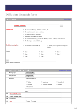 Diffusion dispatch form