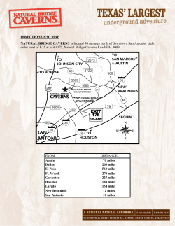 DIRECTIONS AND MAP NATURAL BRIDGE CAVERNS is located