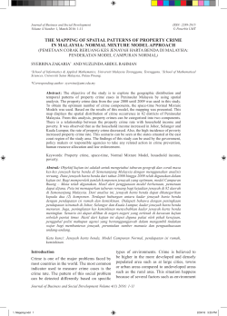 the mapping of spatial patterns of property crime in malaysia: normal