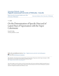 On the Determination of Specific Heat and of Latent Heat of