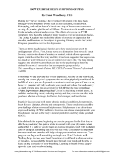 How Exercise Helps Symptoms of PTSD