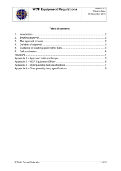 WCF Equipment Regulations - World Croquet Federation