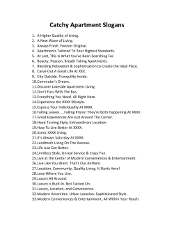Catchy Apartment Slogans